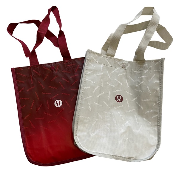 lululemon athletica Handbags - Set of 2 Small Lululemon Tote Bags, 2022 Holiday Edition